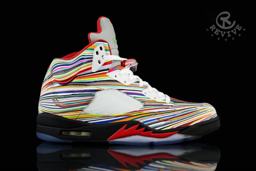 Air Jordan 5 V Rocket Science by Revive Customs for Flo-Rida (1)