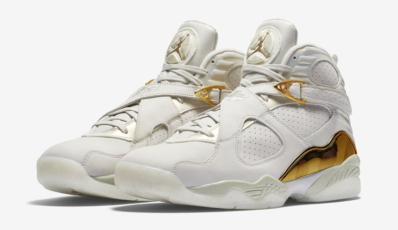 jordan 8 retro white and gold