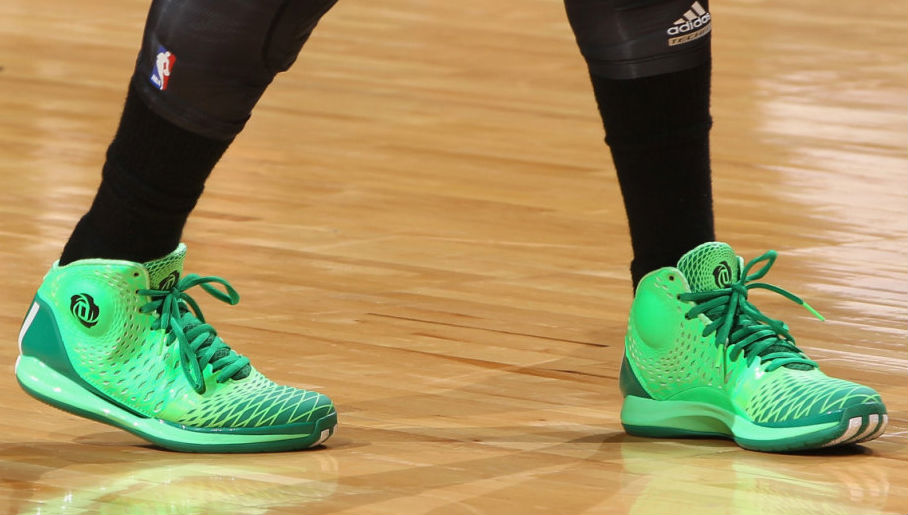 green derrick rose shoes