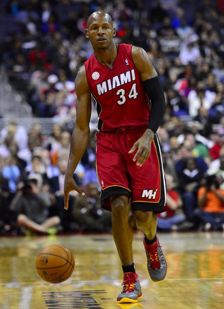 Ray Allen wearing Jordan Super.Fly Miami Heat Away PE (1)