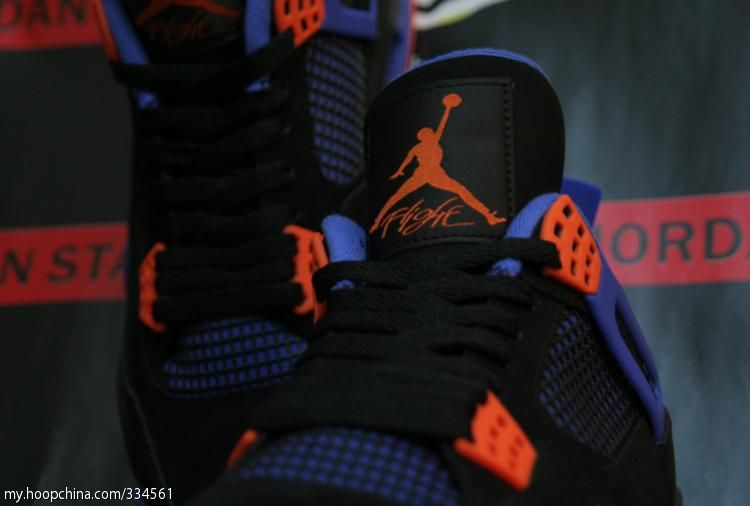 Air Jordan 4 IV Cavs Knicks Shoes Black Orange Blaze Old Royal 308497-027 (13)