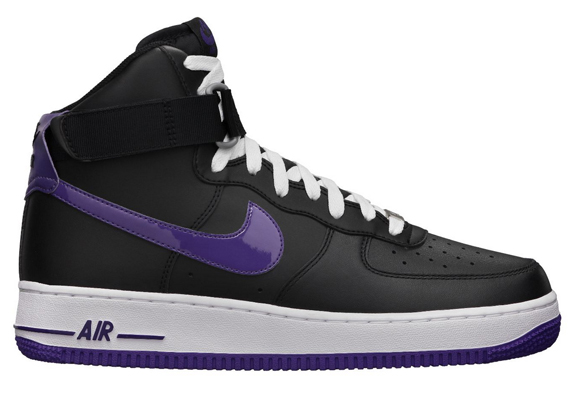 black and purple air force 1