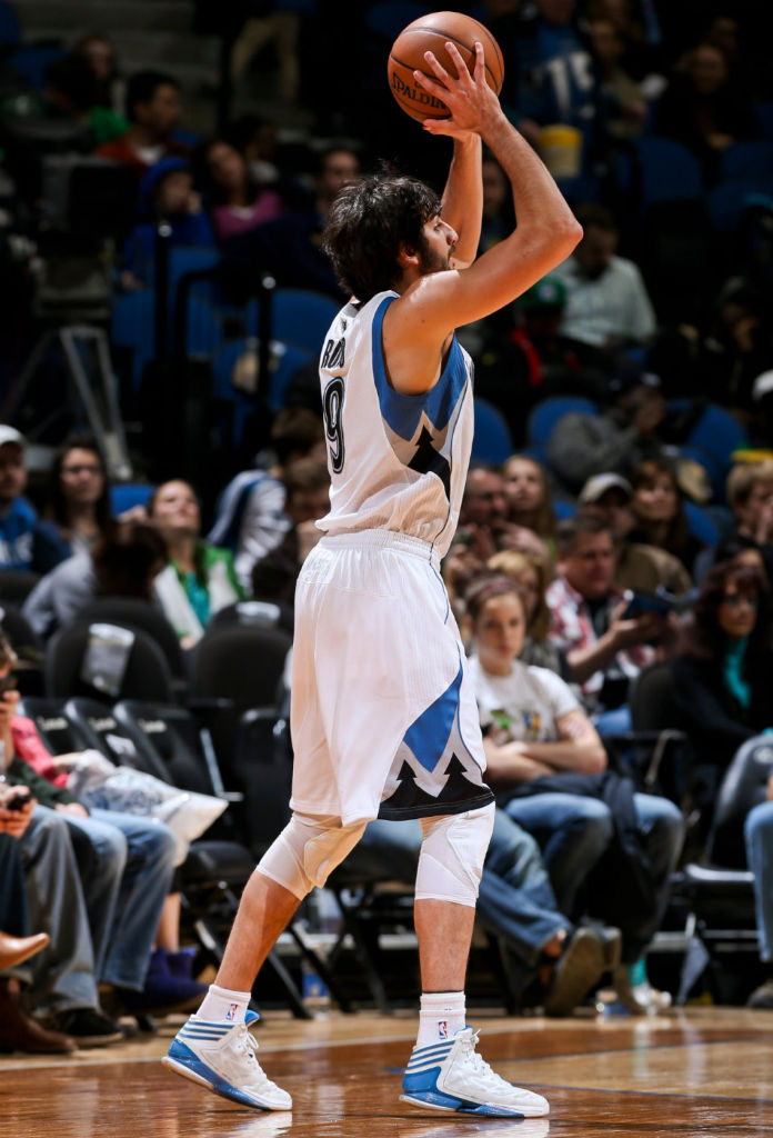 Ricky Rubio wearing adidas adizero Crazy Light 2 PE