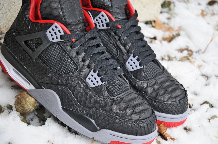  Air Jordan IV 4 Black Python by JBF Customs (2)