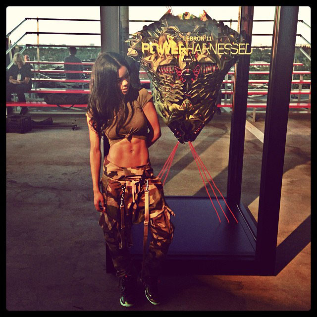 Teyana Taylor wearing Nike LeBron 11 XI King's Pride