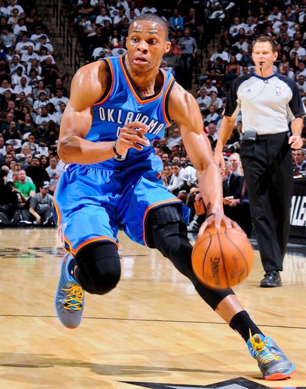 russell westbrook kicks on court