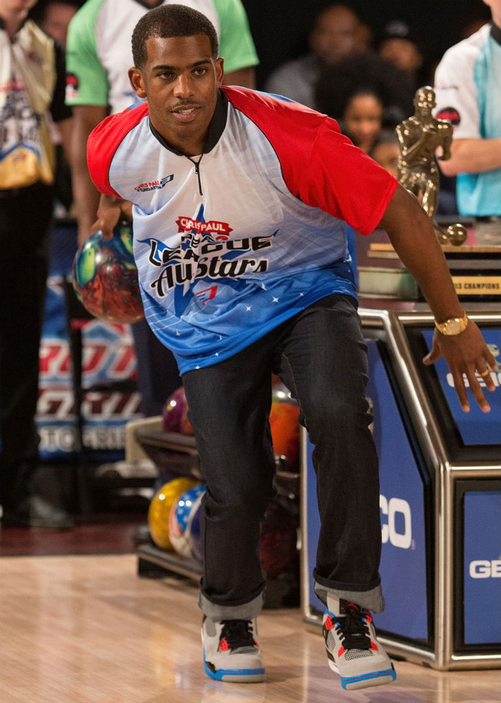 Chris Paul Wears Air Jordan IV 4 Grey Blue Red Pop Art (7)