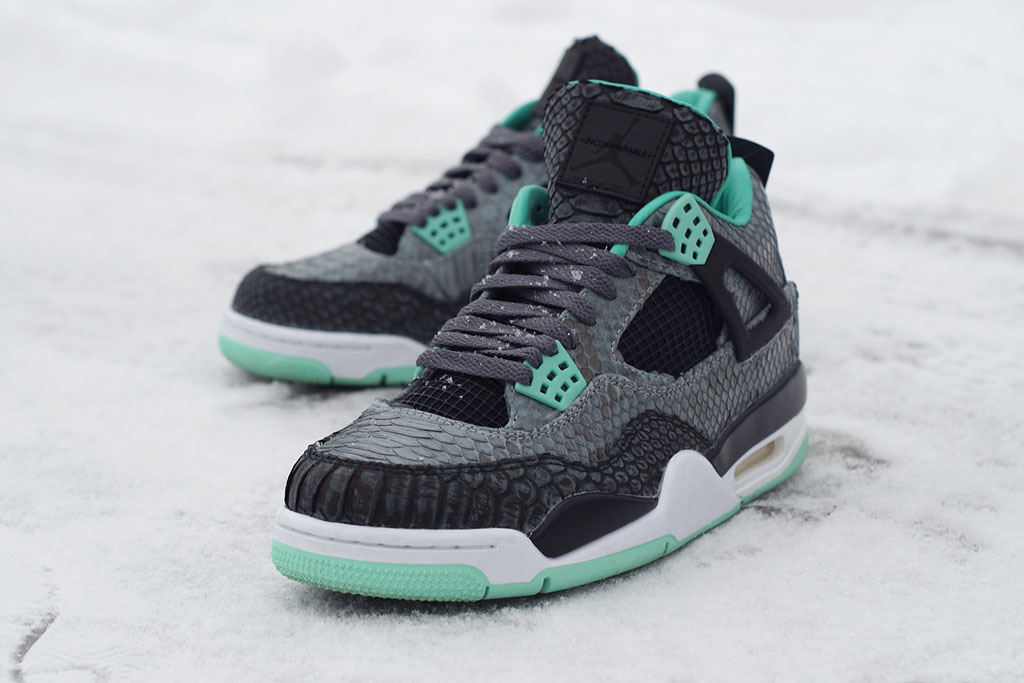 Air Jordan 4 'Python Green Glow' by JBF Customs (2)