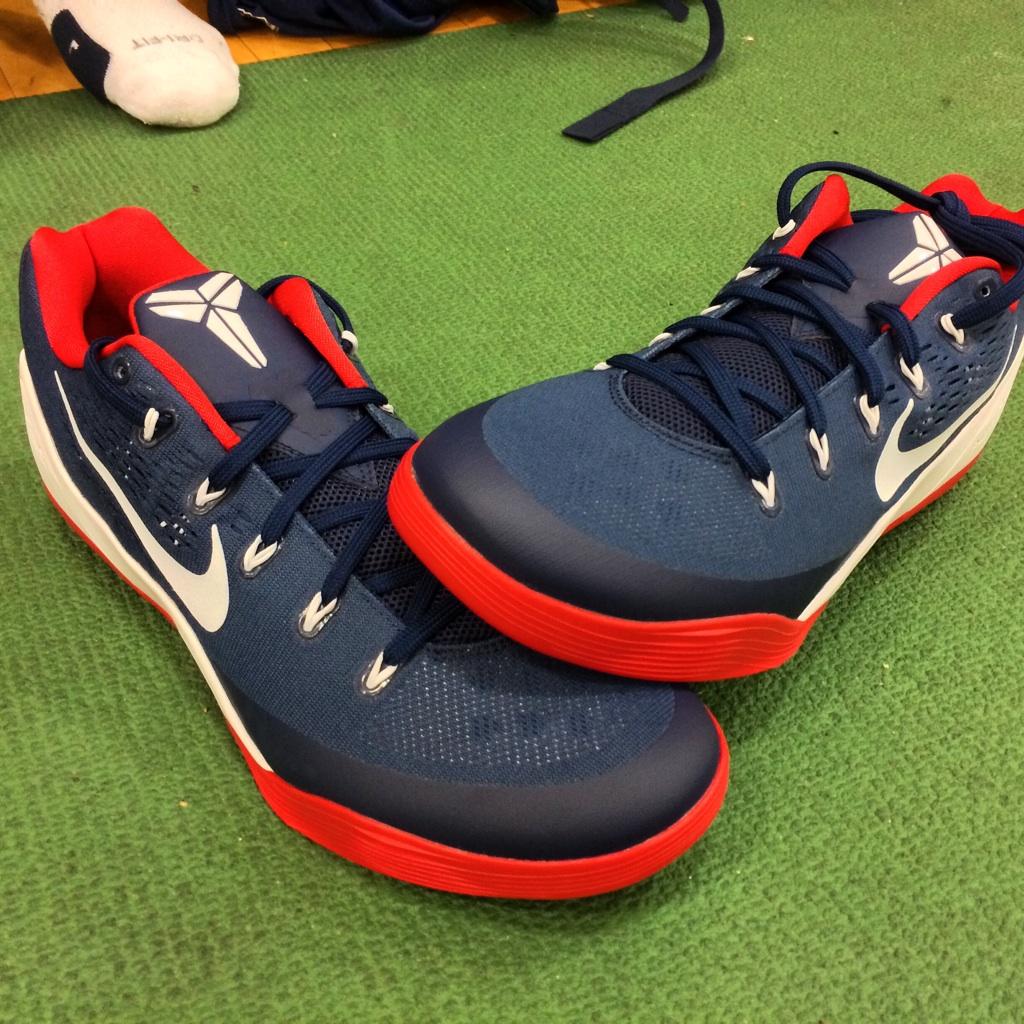 DeMar DeRozan wearing Nike Kobe IX 9 EM USA Away