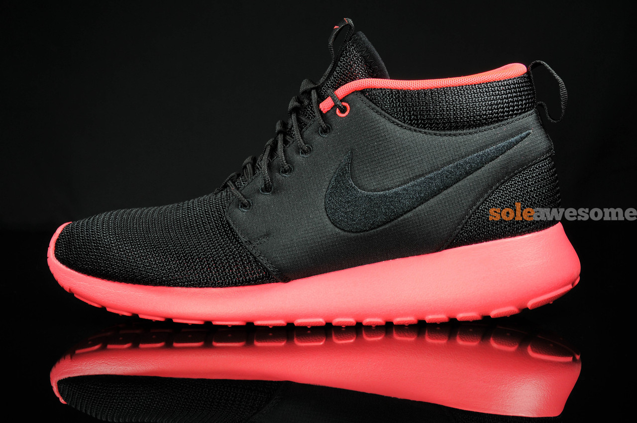 Nike roshe cheap mid black