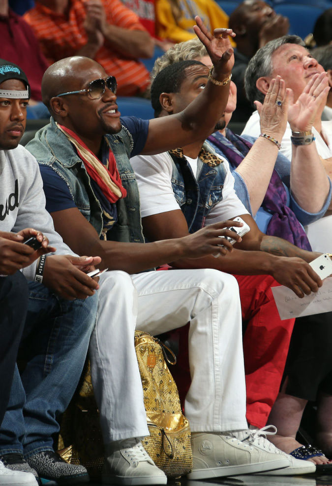 Floyd Mayweather wearing Christian Louboutin Louis Flat