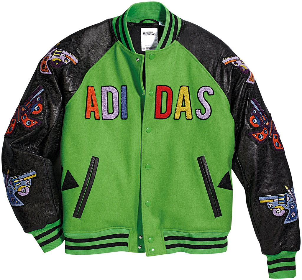 adidas Originals JS Varsity Jacket Black Green W61470 (1)