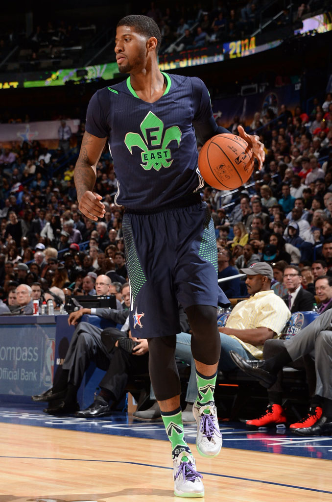 Paul George wearing Nike Zoom Crusader PE