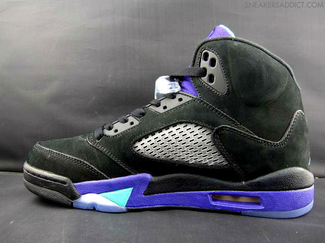 Air jordan retro 5 black deals grape