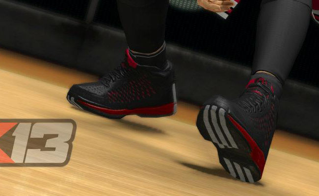 Derrick Rose wearing adidas Rose 3 Black Red (2)