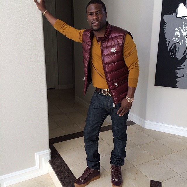 Kevin Hart wearing Balenciaga Arena