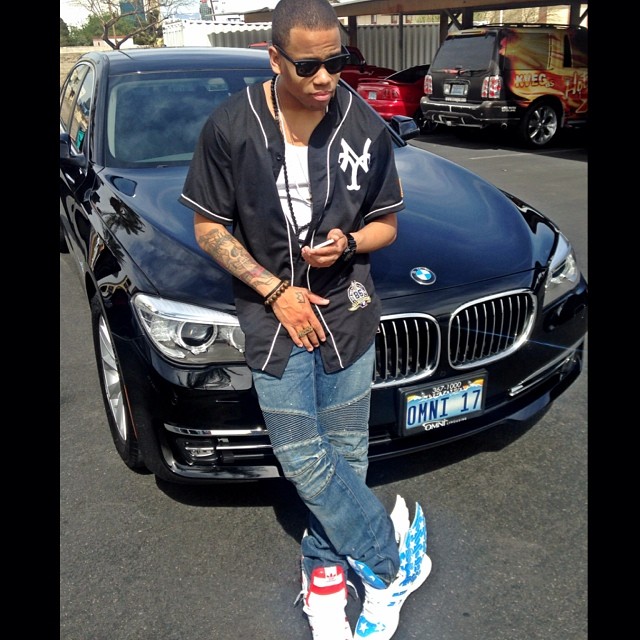 Mack Wilds wearing adidas Originals JS Wings 2.0 USA