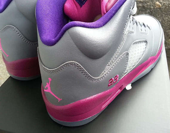 Jordan 5 hot sale pink grey