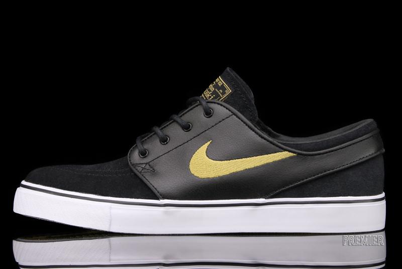 Nike sb janoski leather on sale black