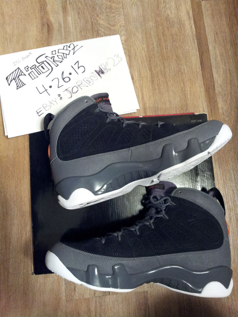 Air Jordan IX 9 Black Mesa Orange Dark Grey Sample (4)