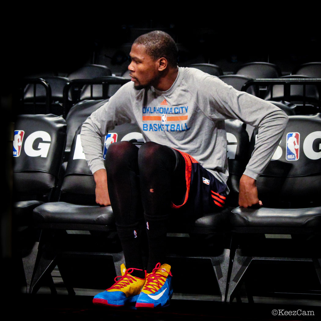 Kevin Durant wearing NIKEiD KD 6 Year of the Horse (3)