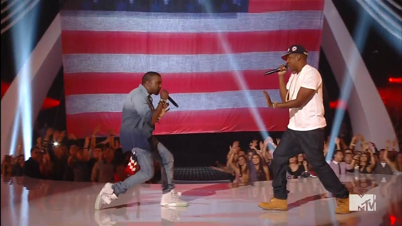 Kanye West Debuts Grey "Watermelon" Nike Air Yeezy 2 Colorway at MTV Video Music Awards