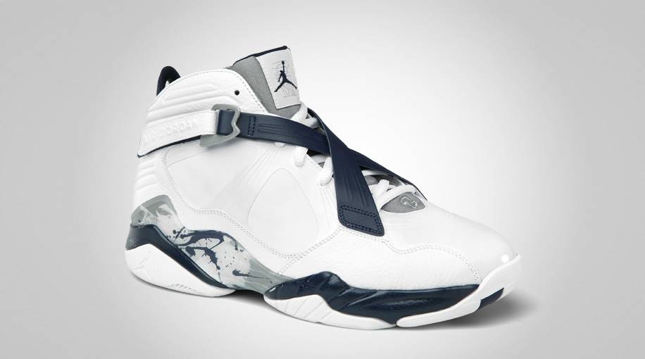 Air Jordan 8.0 White Midnight Navy Stealth 467807-106