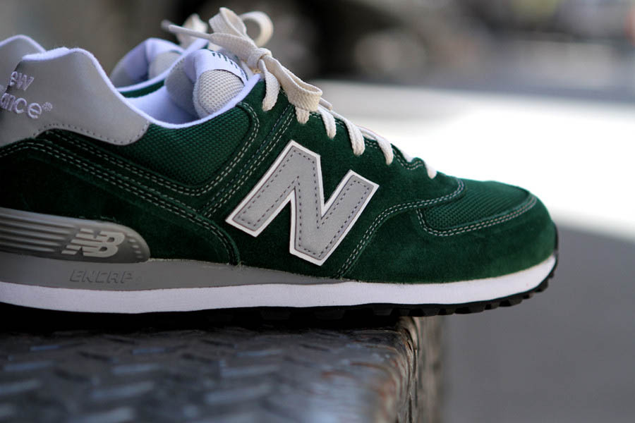 new balance 574 green suede