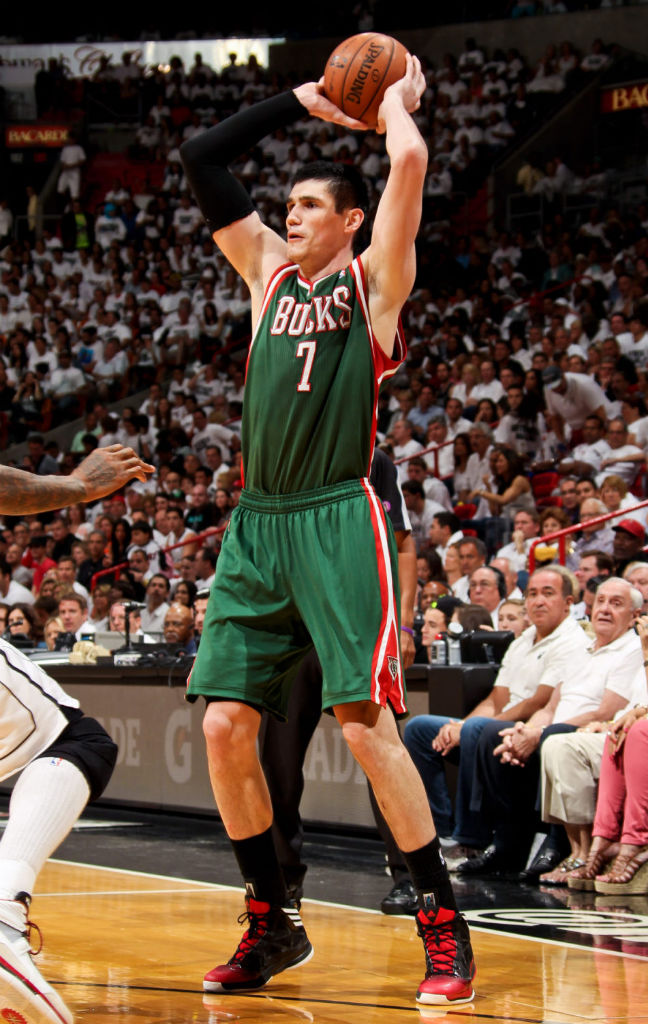 Ersan Ilyasova wearing adidas Crazy Fast Black Red