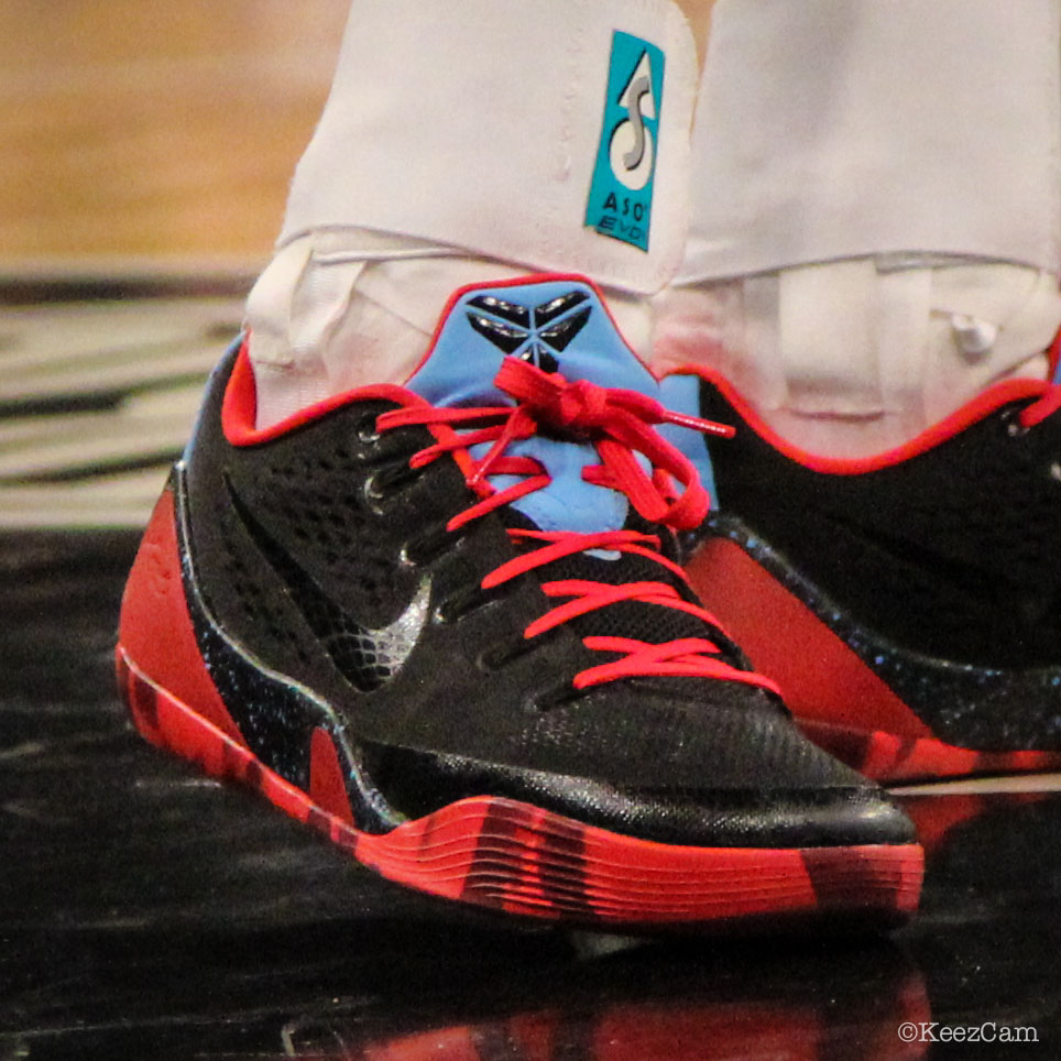 Jasmine Thomas wearing Nike Kobe IX 9 EM Atlanta Dream PE