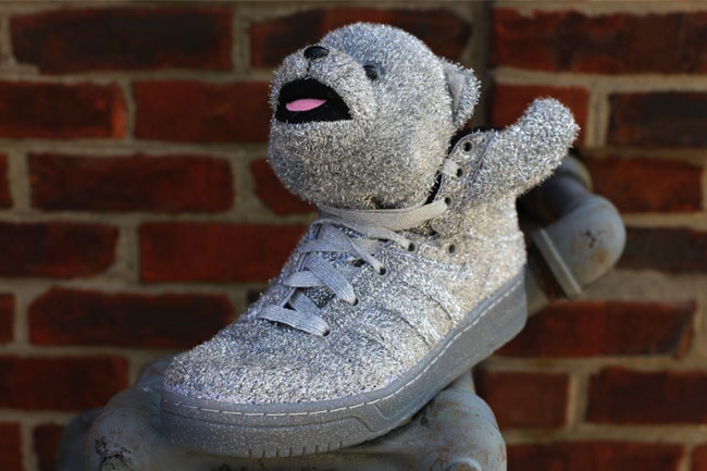 Jeremy Scott Bears in Silver and Gold Sole