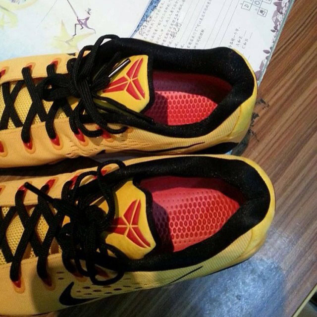 Nike Kobe IX 9 EM Gold Crimson Black Bruce Lee 646701-700  (3)