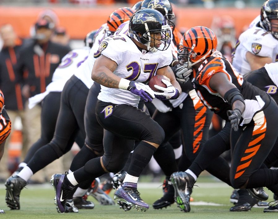 Ray Rice wearing Nike Air Zoom Super Bad 3