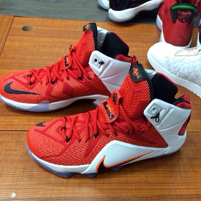 Lebrons white and discount red