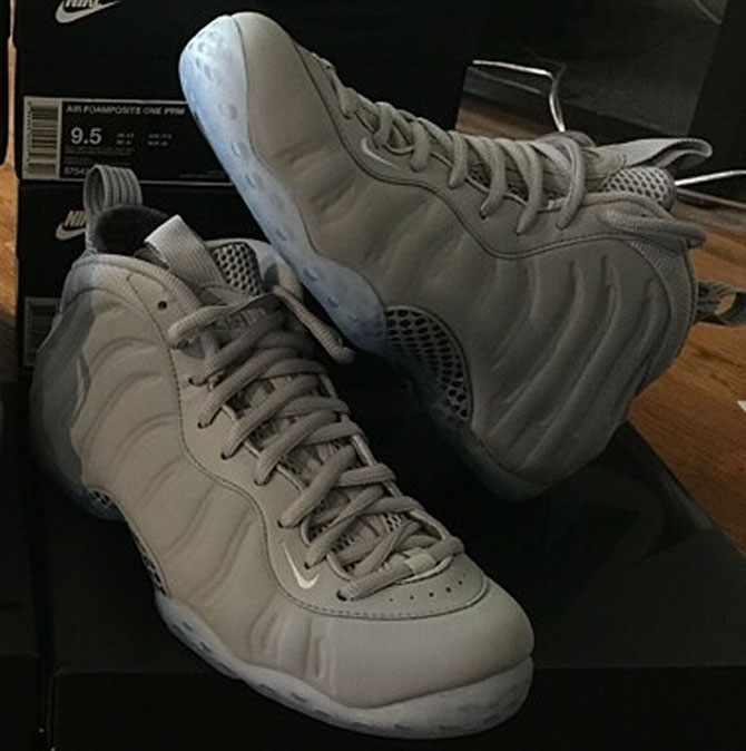 grey foams shoes