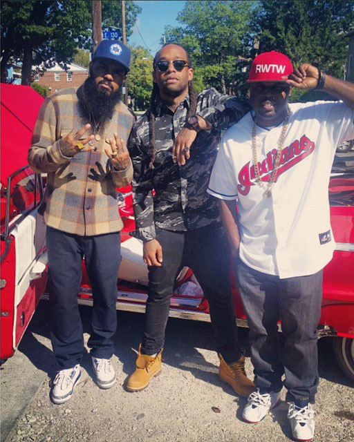 DJ Steph Floss wearing Air Jordan VII 7 Olympic; Stalley wearing Air Jordan III 3 True Blue