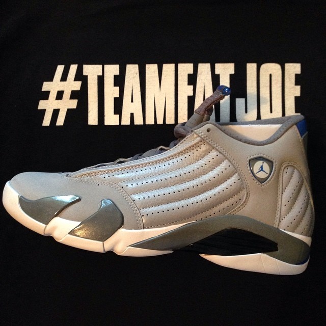 Fat Joe Picks Up Air Jordan XIV 14 Wolf Grey Sport Blue