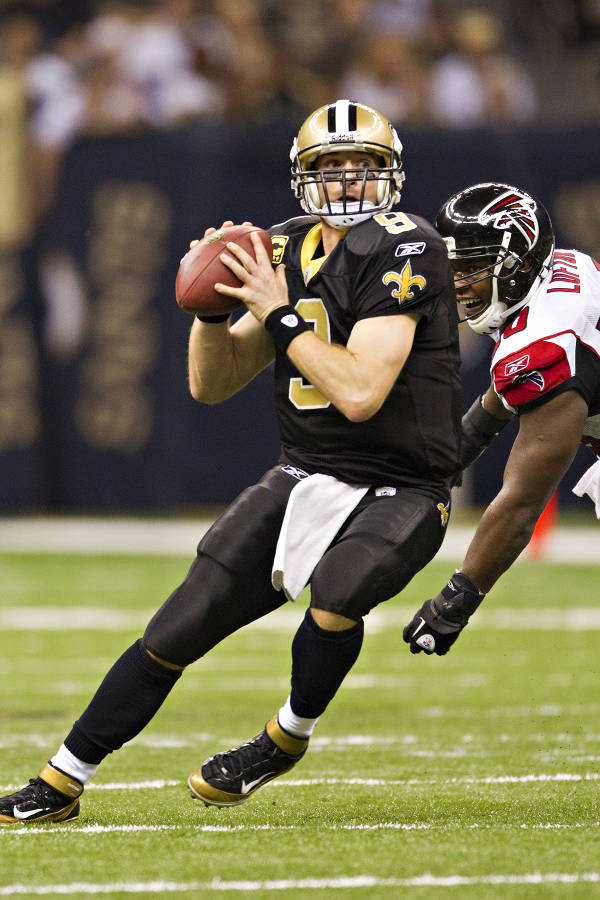 Drew Brees wearing Nike Air Zoom Super Bad 3