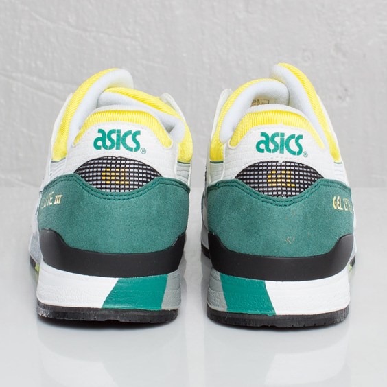 asics gel lyte iii white green yellow