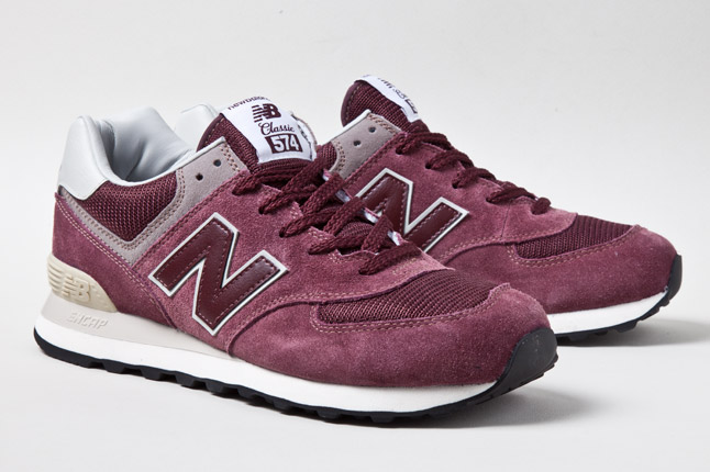 new balance m574 sneaker low burgundy