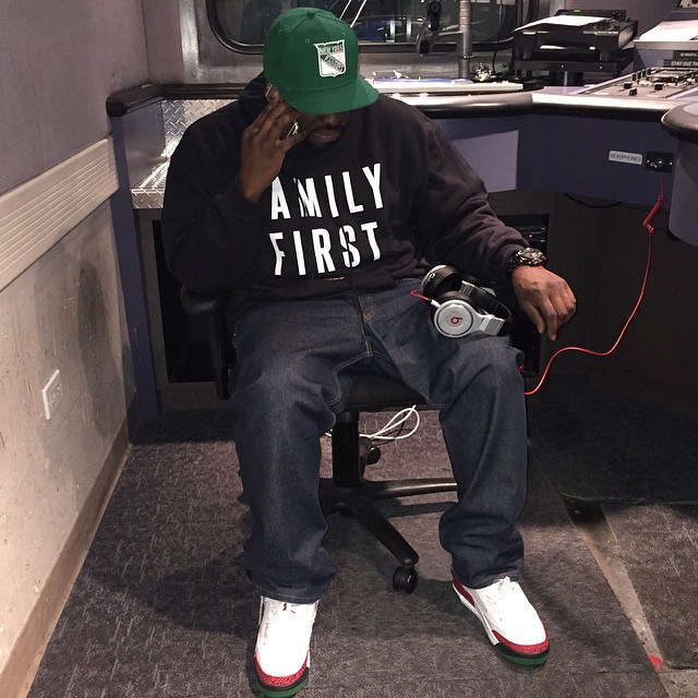 DJ Funk Flex wearing Jordan Spizike OG