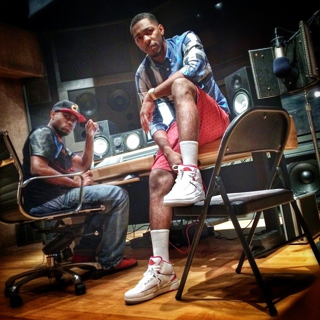 King Los wearing Air Jordan II 2 White/Red