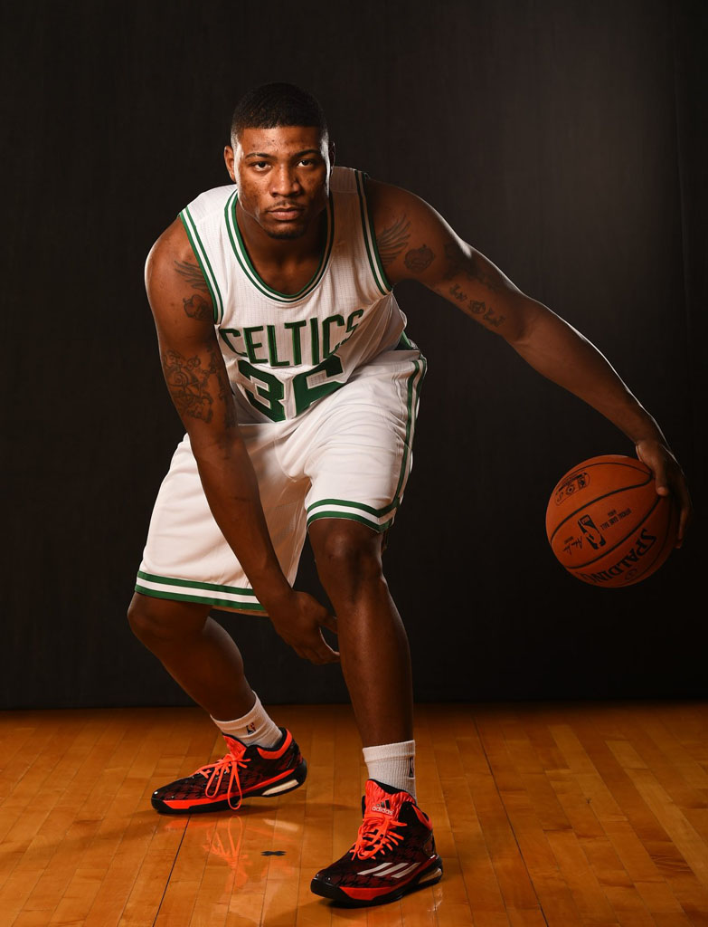 Marcus Smart wearing adidas Crazylight Boost