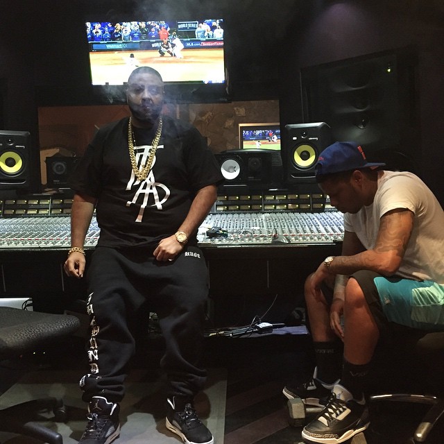 DJ Khaled wearing Air Jordan V 5 Oreo; Vado wearing Air Jordan III 3 Sport Blue