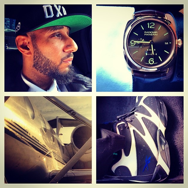 Swizz Beatz wearing Reebok Kamikaze 1