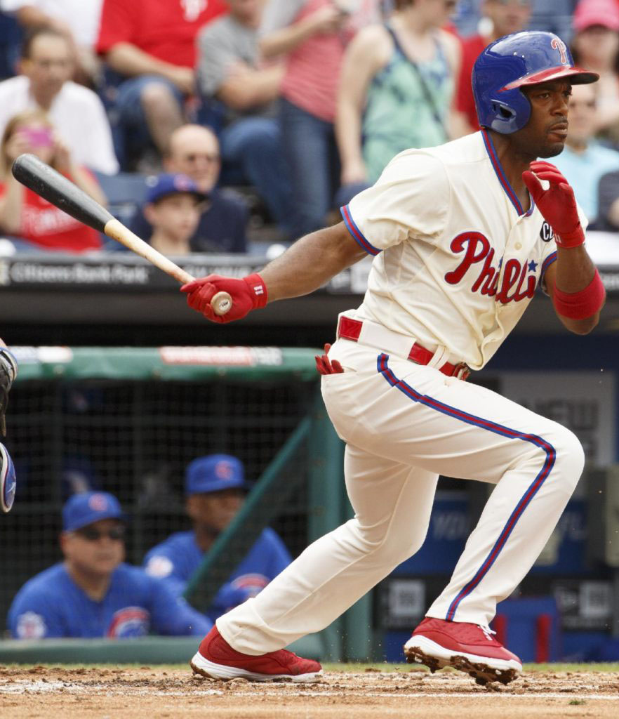 Jimmy Rollins wearing Air Jordan XIII 13 PE Cleats (2)