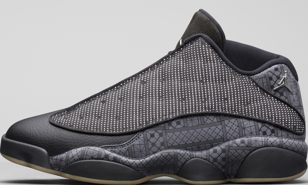 black and grey jordan 13