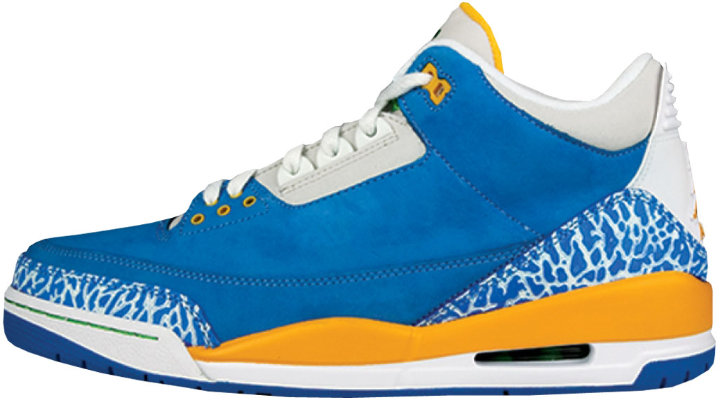 yellow and white jordan 3s