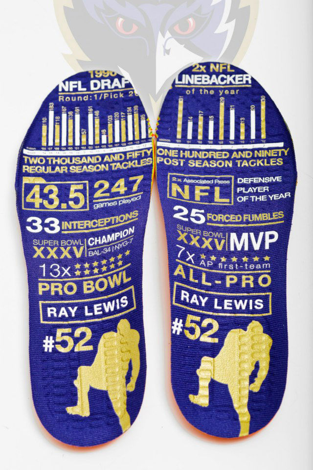 Under Armour's Golden Commemorative Super Bowl Cleats For Ray Lewis (4)