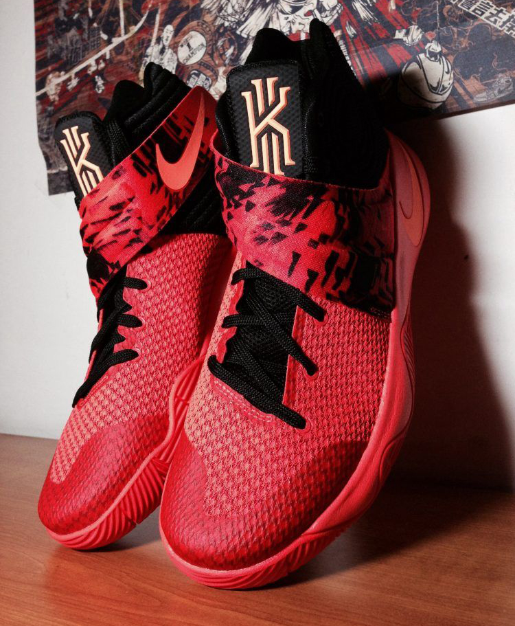 kyrie irving shoes red black